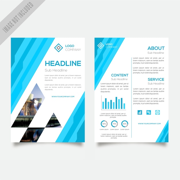 Vector modern blue brochure