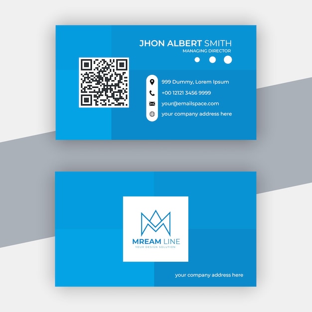 modern blue business card design