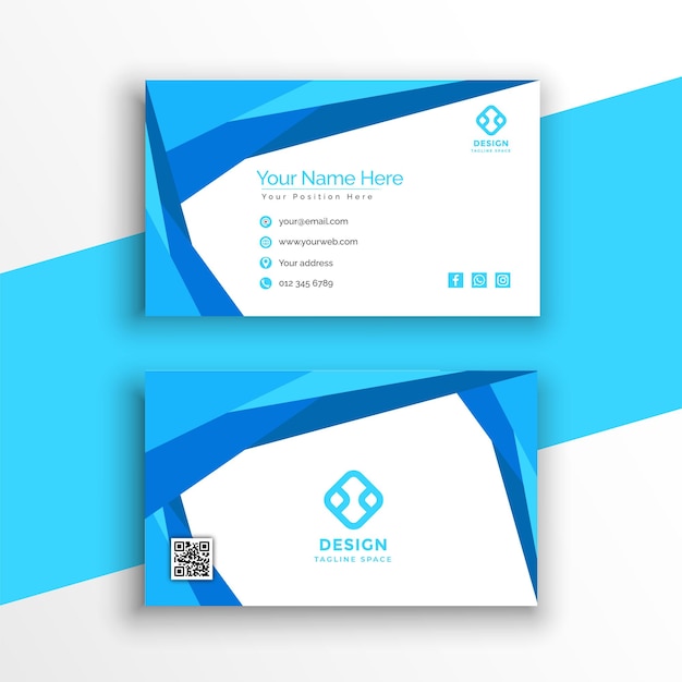 modern blue business card design