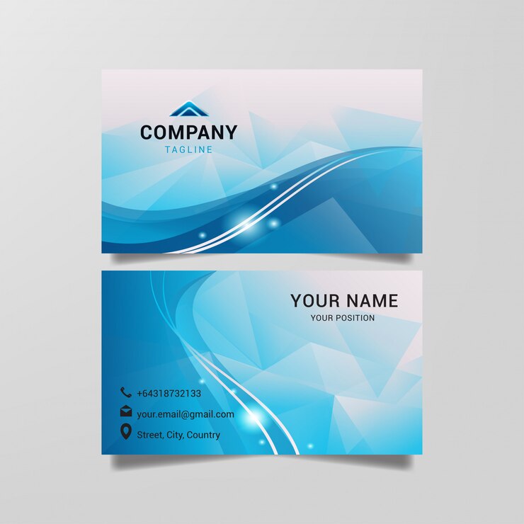 modern blue business card template