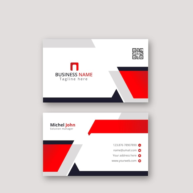 Modern Blue business card with vector