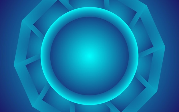 Modern blue circular frame abstract background