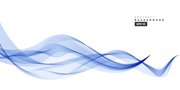 Modern blue color line wave background design