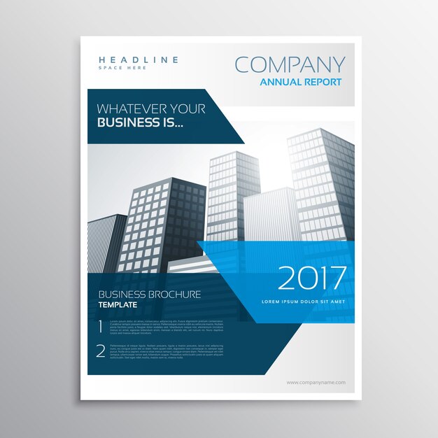 Modern blue corporate business flyer design