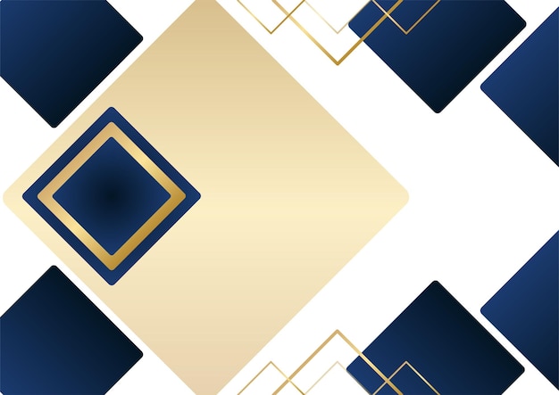 Modern blue and gold abstract background. Vector abstract graphic design banner pattern background template.