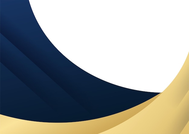 Modern blue and gold abstract background. Vector abstract graphic design banner pattern background template.