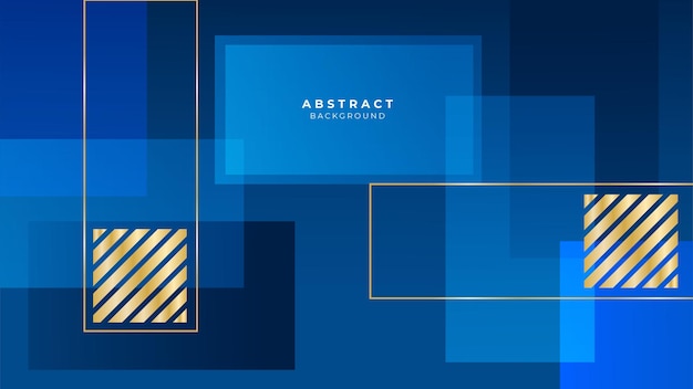 Modern blue and gold luxury abstract background