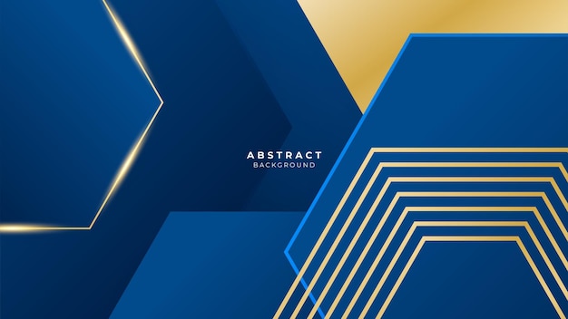 Modern blue and gold luxury abstract background