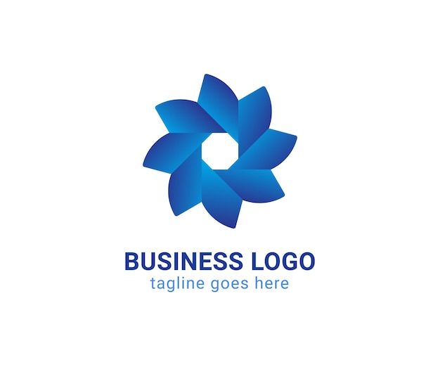 Modern blue logo design for business. Minimalist logo design for corporate business.