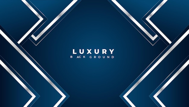 Modern blue luxury background with metal lines decoration