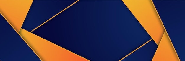 Modern blue orange abstract background banner modern Geometric block orange blue abstract banner design background