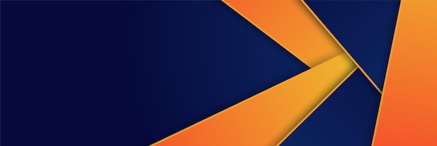 Modern blue orange abstract background banner modern Geometric block orange blue abstract banner design background