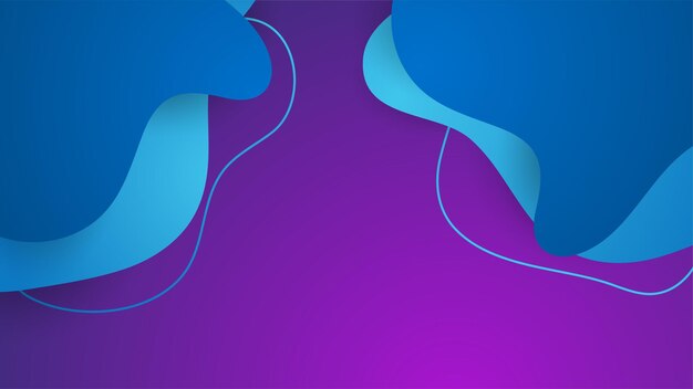 Modern blue and purple gradient background with wave blob geometric creative and minimal gradient concepts vector abstract graphic design banner pattern presentation background web template