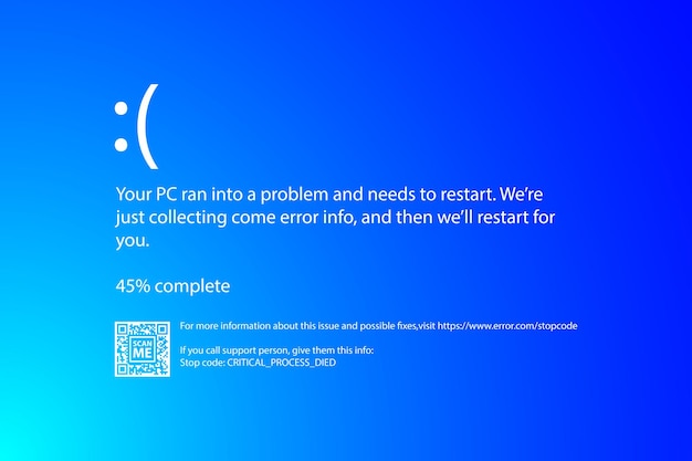 Ошибка современного синего экрана смерти (bsod) на ноутбуке установка нового программного и аппаратного обеспечения