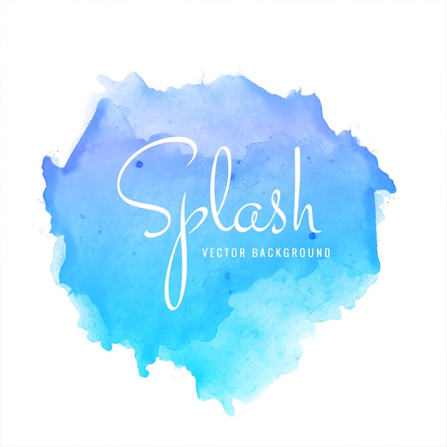 Modern blue watercolor splash background