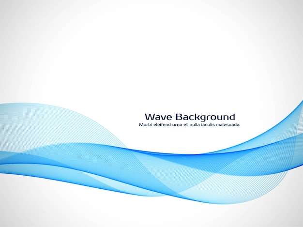 Vector modern blue wave decorative background