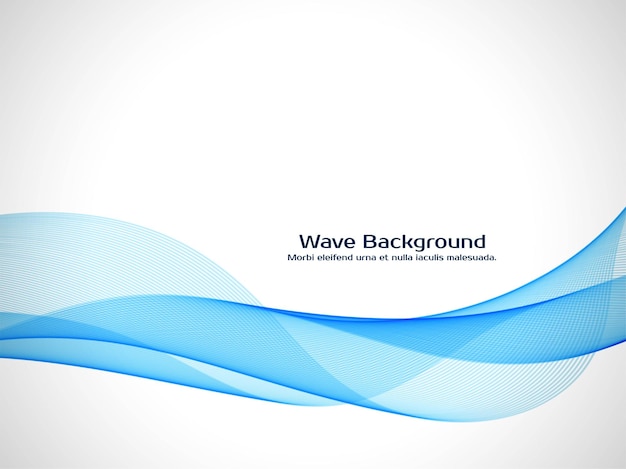 Modern blue wave decorative background