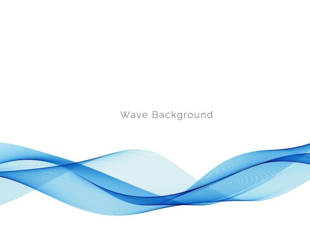 Vector modern blue wave design background