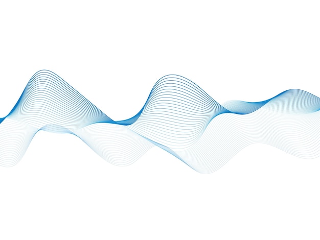 Modern Blue Wave Lines Pattern Abstract Background Technology Vector Illustration