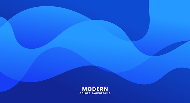 Modern blue wavy banner design background