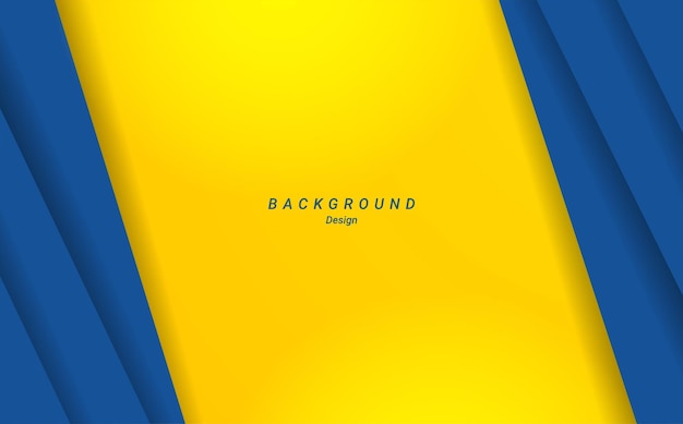 Modern blue yellow shape geometric abstract background template web banner flyer presentation design