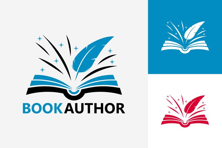 Modern boek auteur Logo sjabloon ontwerp Vector, embleem, ontwerpconcept, creatief symbool, pictogram