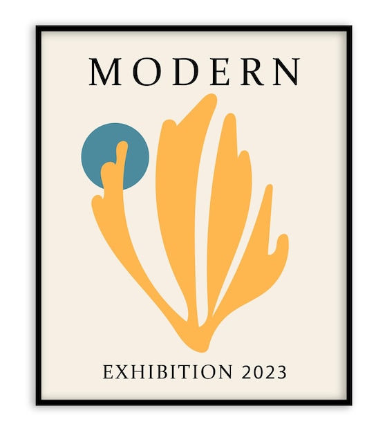 Modern Boho Decor, Minimalist Art, Illustration, Vector, Poster, Postcard. Matisse Abstract Art Set.