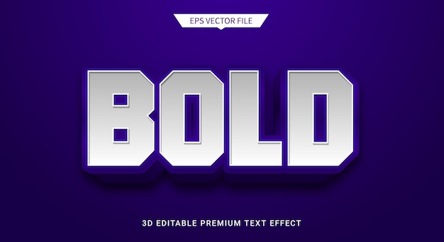 Modern bold 3d editable text style effect 