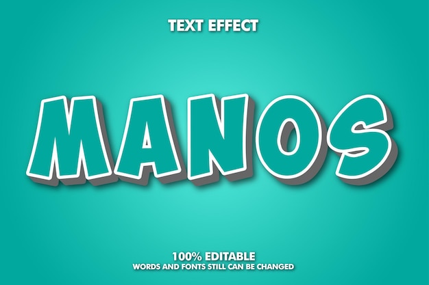 Modern bold 3d typography cartoon editable text effect