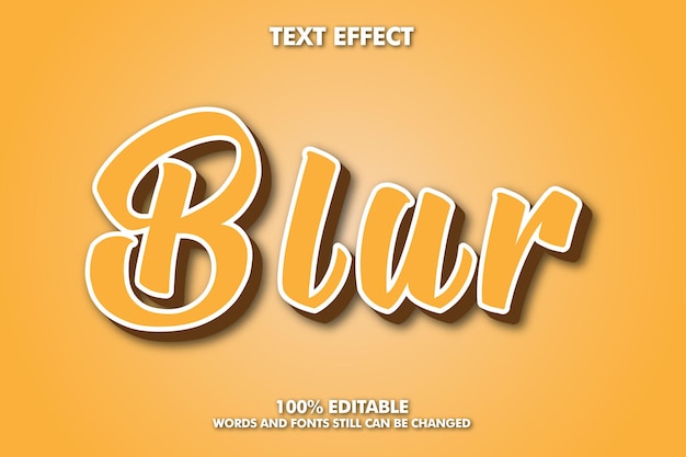 Modern bold 3d typography cartoon editable text effect