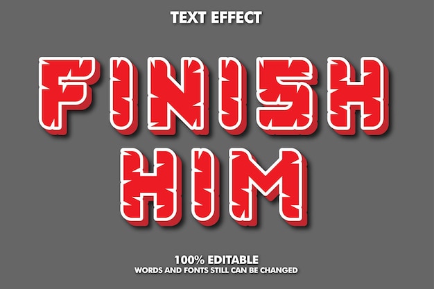 Modern bold 3d typography fancy cartoon editable text effect