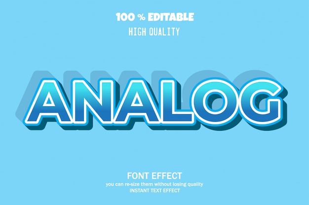 Effetto carattere modificabile in stile analogico moderno grassetto