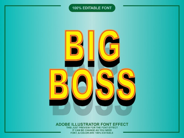 modern bold editable text effect for illustrator