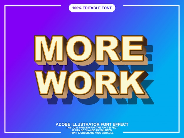 Modern bold editable text effect for illustrator