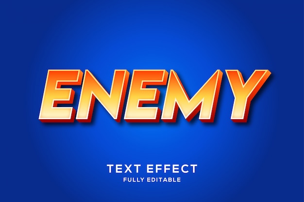 Современный текстовый эффект bold enemy