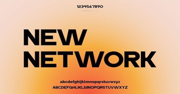 ファッションスポーツ用のモダンな太字フォント通常斜体数字タイポグラフィアーバンスタイルアルファベットフォント