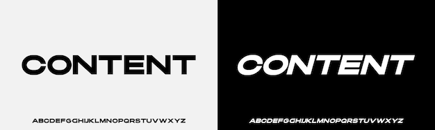 Modern bold font sport alphabet tipografia caratteri in stile urbano per il logo del film digitale tecnologico