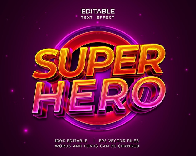 Modern bold futuristic text effect superhero editable text effect