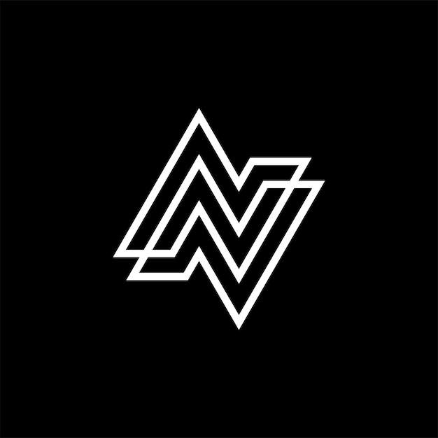 Modern and bold initial letter NN or NN monogram logo