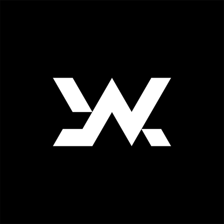 Vector modern and bold initial letter nw or wn monogram logo