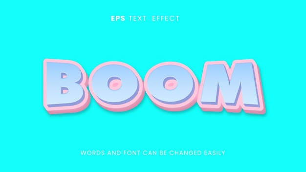 modern boom text effect editable