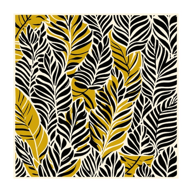 Vector modern botanical shapes textile pattern