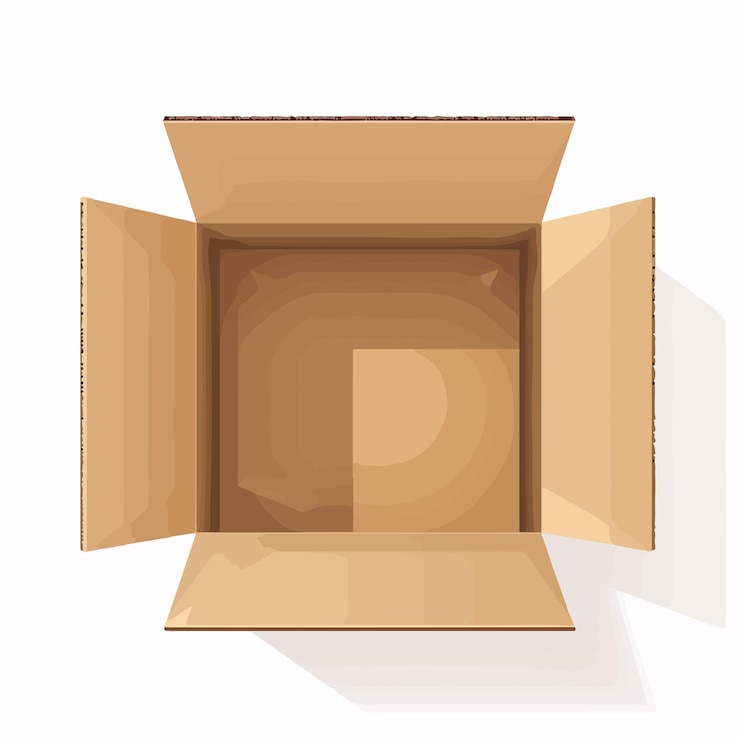 Vector modern box vector illustration isolated on white background
