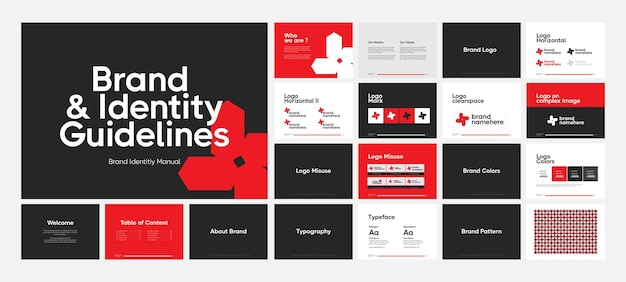 Vector modern brand guideline template