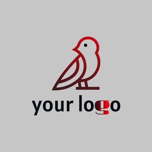 Modern brand identity abstract bird logo design