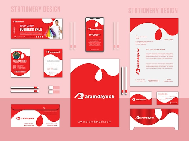 modern brand identity stationery design set best trends design