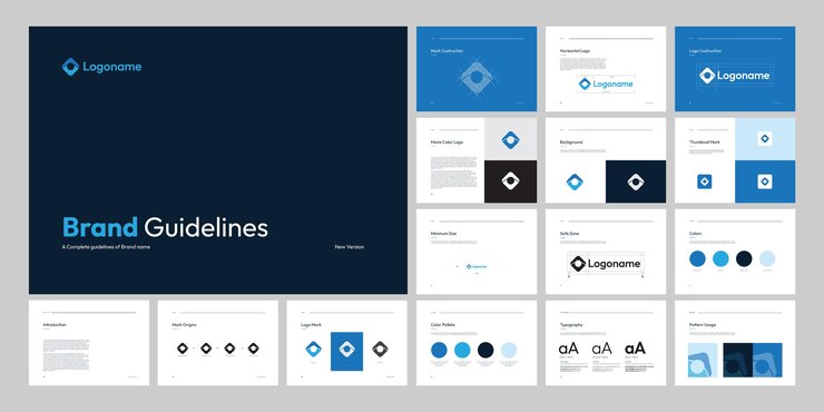 Vector modern brand manual template