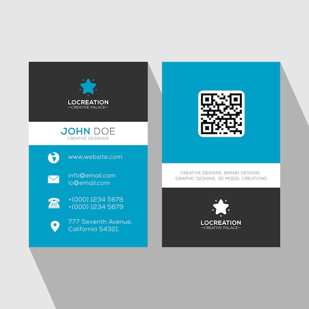 Vector modern branding business card