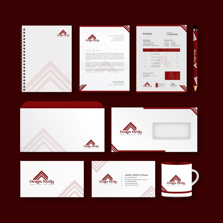 Vector modern branding identiteit en briefpapierontwerp