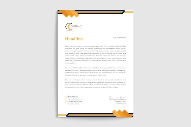 Modern branding stylish letterhead template